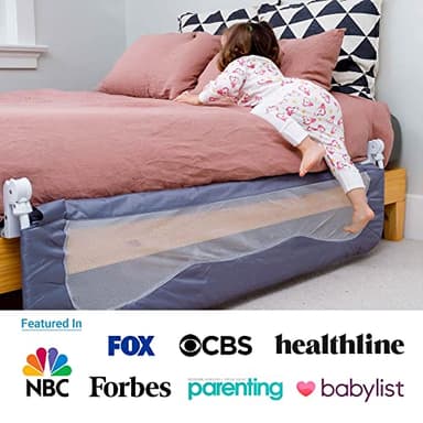 Bed Safety Rails for Toddlers - Bed Rail Guard for Queen, King, Full Szie, Twin Mattress Bed (Grey, 59Wx23.5H Inch (Long Extra Tall)) - Image 3