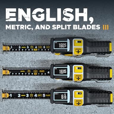 REEKON T1 Tomahawk Digital Tape Measure - Professional Accurate Measuring Tool, Green Laser, E-Paper Measuring List, Measurements Shared Over Bluetooth, Replaceable Blades - Image 9