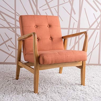 Christopher Knight Home Brayden Fabric Club Chair, Orange 28.25D x 25.25W x 31.25H in - Image 2