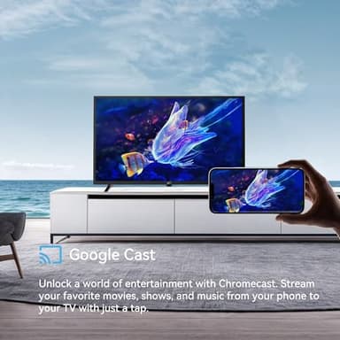 FPD 43 Inch Smart TV Flat Screen Frame LED Television Full HD 1080p Google Cast Built in, Streaming Live Ultra Thin HDR10 Android TV, Bluetooth, Vesa, Hdmi, WiFi (Palette-Series 2025) - Image 5