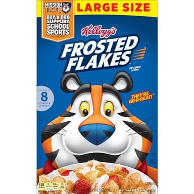Kellogg's Frosted Flakes Breakfast Cereal, 8 Vitamins and Minerals, Kids Snacks, Large Size, Original, 10.8lb Case (10 Boxes) - Image 8