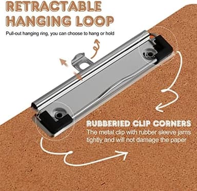 Clipboards, PANDRI 36 Pack Hardboard Office Clipboards, Low Profile Clip, Standard A4 Letter Size, Classroom Supplies, ECO Friendly - Image 5