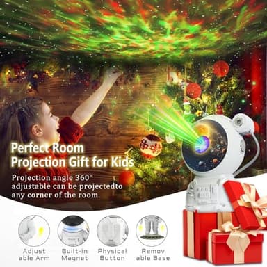 Astronaut Galaxy Projector - Space Light Projector for Bedroom Kids, Astronaut Night Light Projector, Star Light Projector Galaxy with Timer & Remote, Christmas Gift for Kids, Room Decor, Party - Image 5