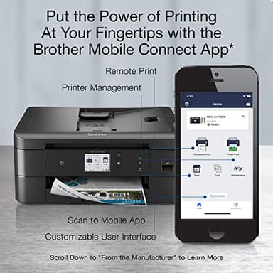 Brother MFC-J1170DW Wireless Color Inkjet All-in-One Printer, NFC One-Touch Print, Duplex, Cloud Print & Scan, Mobile App Control, 2.7" Touchscreen, Works with Alexa - Image 4