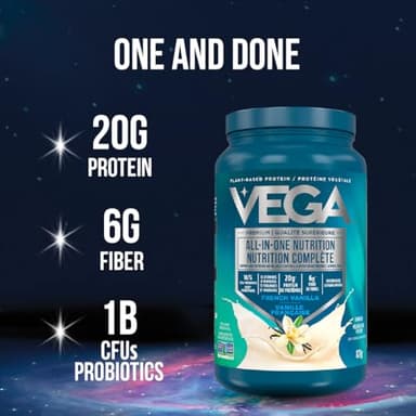 Vega Organic All-in-One Vegan Protein Powder, French Vanilla -Superfood Ingredients, Vitamins for Immunity Support, Keto Friendly, Pea Protein for Women & Men, 1.5 lbs (Pack of 1) - Image 2
