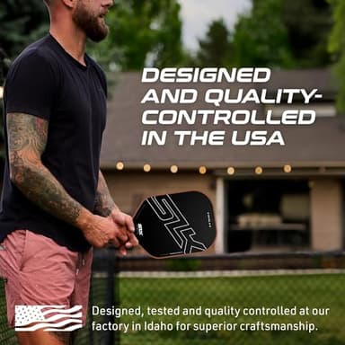 Selkirk Sport SLK Halo Power XL Pickleball Paddle | Raw Carbon Fiber Pickleball Paddles with a Rev-Core Power Polymer Core | Designed for Ultimate Spin & Power | Black - Image 4