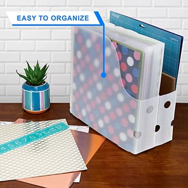 Samsill Scrapbook Paper Storage Organizer, 6 Count of Individual Top Loading Files with Customizable Tabs, Holds 12 x 12 Inch Scrapbook, Vinyl, Photos, Clear, PVC and Acid Free, 6 Pack - Image 7
