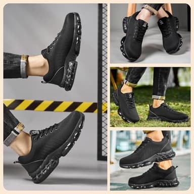TANIELD Steel Toe Shoes for Men Lightweight Work Shoes Breathable Safety Sneakers Air Cushioned Steel Toe Sneakers Indestructible Work Tennis for Construction Industrial - Image 6