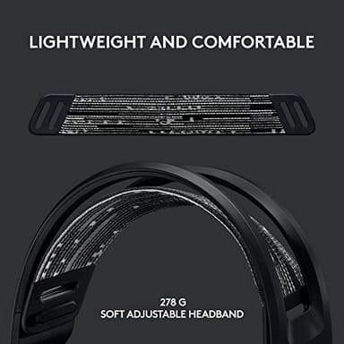 Logitech G733 Lightspeed Wireless Gaming Headset, Suspension Headband, Lightsync RGB, Blue VO!CE Mic, PRO-G Audio – Black, Gaming Headset Wireless, PC, PS5, PS4, Switch Compatible - Image 2