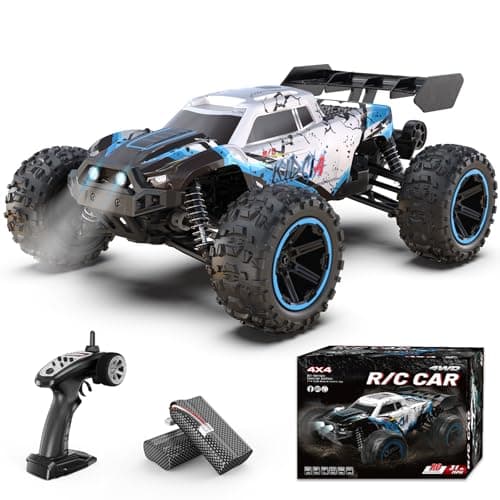 Kidcia 1:14 All Terrain RC Cars, 50 KPH High Speed 4WD RC Truck with 60 Mins Runtime, Fast Remote Control Car with 2S 2000 mAh Rechargeable Batteries, Off Road RC Cars for Adults and Teen Boy Gifts