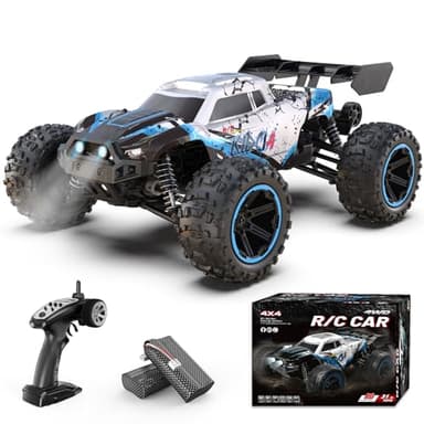 Kidcia 1:14 All Terrain RC Cars, 50 KPH High Speed 4WD RC Truck with 60 Mins Runtime, Fast Remote Control Car with 2S 2000 mAh Rechargeable Batteries, Off Road RC Cars for Adults and Teen Boy Gifts