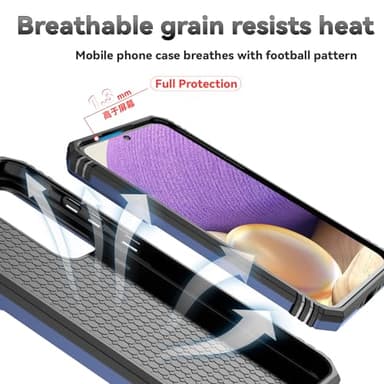 for Samsung Galaxy A35 5G Case with Camera Lens Cover HD Screen Protector, Dual Layer Military-Grade Drop Tested Magnetic Ring Holder Kickstand Protective Phone Case for Samsung Galaxy A35 5G (Navy) - Image 8