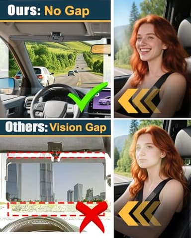 Veharvim Sun Visor Extender for Cars, Car Visor Extender Sun Blocker UV400, Adjustable Visor Extension, Clip on Sun Visor for Car, Universal, Glare, UV Protector - Image 4