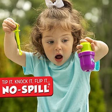 Fubbles Bubbles No-Spill Bubble Tumbler for Babies Toddlers and Kids | Includes 6oz Bubble Solution and Bubble Wand (Tumbler Colors May Vary)(Pack of 3) - Image 5