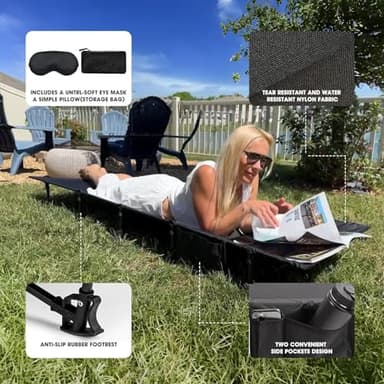 HITORHIKE Camping Cot Compact Folding Cot Bed for Outdoor Backpacking Camping Cot Bed (Coloured Elephant) - Image 5