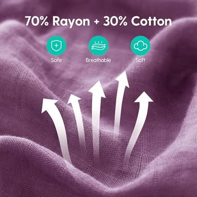 LITTLE SPUD Muslin Swaddle Blankets, Large Receiving Blankets for Boys and Girls, 4-Pack Soft and Breathable Swaddle Wrap for Newborn, 47 x 47 inches (Pink Series) - Image 3