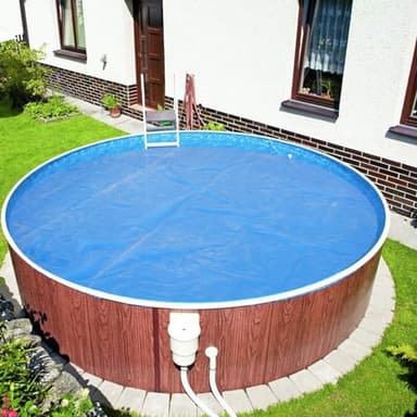 VINGLI 12Mil Solar Pool Heater 24FT Round Solar Blanket-Heavy Duty Solar Pool Cover for Above Ground Pool-Solar Heater for Inground Pool, Blue (24') - Image 8