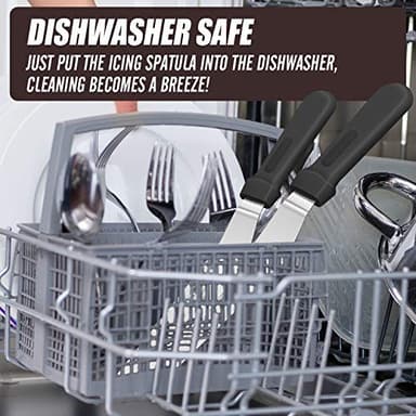 Walfos Icing Spatulas, Stainless Steel Cake Spatula with Sturdy and Durable Handle Cake Decorating Spatula Set of 3 - Multi purpose Use for Home, Kitchen or Bakery (6", 8", 10")… - Image 6