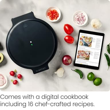 Chefman Everything Maker & Pizza Oven – 1440W Countertop Electric Pizza Maker with 12” Nonstick Cooking Plates, Plus Makes Quesadillas, Omelettes and More, with Indicator Lights and Vertical Storage - Image 7