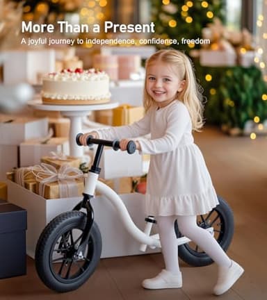 little dove Colorful Lighting Balance Bike 3+ Year Old, No Pedal Bike with Adjustable Handlebar & Seat, Inflatable Tires, Lightweight Toddler Balance Bike, Easy Assembly, Birthday for 3-6 Years - Image 8