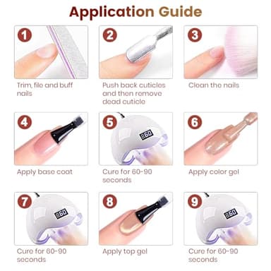 RARJSM Gold Glitter Cat Eye Gel Nail Polish Set 6Pcs Nude Pink Light Purple Brown Gray Green Velvet Ice Jelly Glitter Cateye Gel Polish with Magnetic Stick UV LED Curing Require Home Salon Nails - Image 7