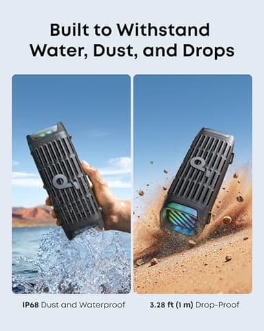 Soundcore Boom 3i by Anker, Compact Outdoor Speaker, IP68 Waterproof, Floating Playback, Saltwater-Resistant, BassUp 2.0, 50W Portable Speaker, Bluetooth 5.3, 16H, TWS, Kayak/Fishing/Camping - Image 2