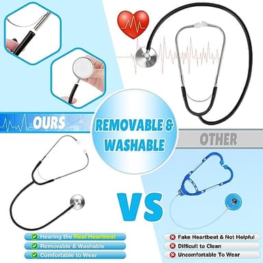 GIFTINBOX Doctor Costume for Kids Doctor Lab Coat for Kids Real Stethoscope, Girls and Boys Halloween Costumes for Kids age 3-12… - Image 2