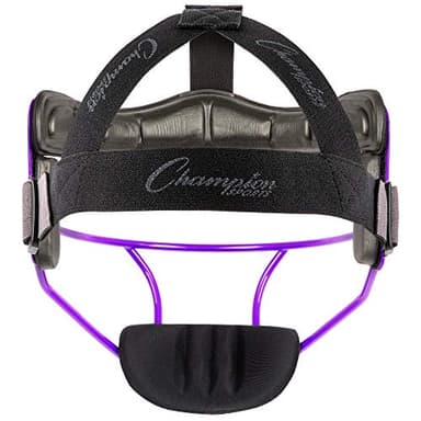 Champion Sports Steel Softball Face Mask - Classic Fielders Masks for Youth - Durable Head Guards - Premium Sports Accessories for Indoors and Outdoors - Purple - Image 2
