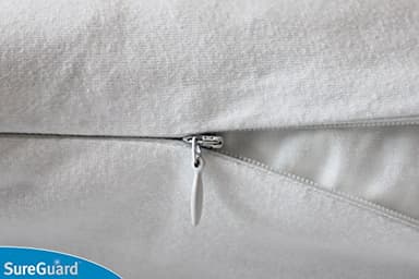 Set of 2 King Size SureGuard Pillow Protectors - 100% Waterproof, Bed Bug Proof, Hypoallergenic - Premium Zippered Cotton Covers - Smooth - Image 4