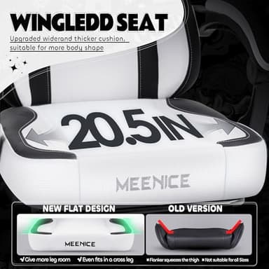 Gaming Chair Cute with Cat Ears Paw Lumbar and Cushion,Ergonomic Computer Chair with Footrest,Reclining PC Game Chair for Girl Computer Chair 300lbs for Adult Black White - Image 7