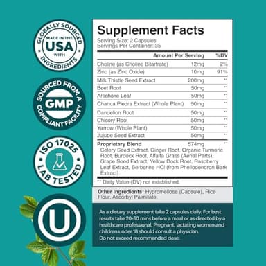 Liver Cleanse Detox & Repair 70 Capsules - Herbal Liver Support Milk Thistle Supplement - Silymarin Milk Thistle Supplements with Dandelion Root, Choline, Beetroot & Artichoke Extract - Image 2