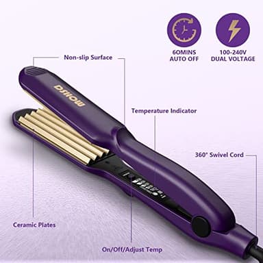 Crimping Iron Hair Crimper for Hair DSHOW Hair Volumizing Crimper with Titanium Ceramic Plates Styling Tools for Women Girls - Image 4