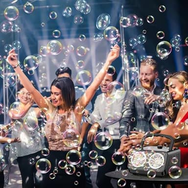 SHCKE Automatic Bubble Machine Upgrade Bubble Blower with 2 Fans,Plug in or Battery Operated Portable Bubble Maker,20000+ Bubbles Per Minute Bubbles for Outdoor Wedding Birthday Party - Image 6