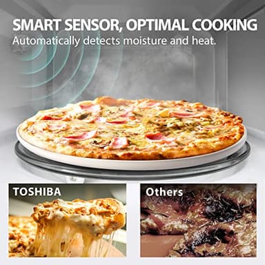 TOSHIBA ML-EM34P(SS) Smart Countertop Microwave, Sensor Reheat, Works With Alexa & Remote Control, Kitchen Essentials, Mute Function&ECO Mode, 1100W, 1.3 Cu Ft, With 12.4" Turntable, Stainless Steel - Image 4