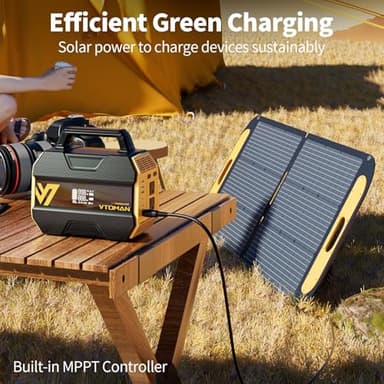 VTOMAN FlashSpeed 300 Portable Power Station 70000mAh, Only 7.4lbs with 7 Outlets, LiFePO4 Generator with Up to 600W AC Outlet, 12V/24V DC Input Adapt RV/Van, PD 100W Type-C for Power Outage, Camping - Image 8