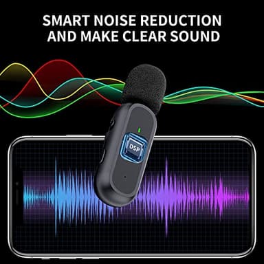 2 Pack Professional Wireless Lavalier Microphone for iPhone iPad Android with Charging Case Noise Reduction Plug-Play Clip on Lapel Mic for Video Recording Vlogging, YouTube, Interview, Live Streaming - Image 5