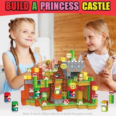 MEDMHSMA 200PCS Magnetic Blocks Building Toys, 1" Light Up Building Blocks Magnet Cubes Tiles for Toddlers Boys Girls 3+, Build Game Adventure Scenes STEM Sensory Construction Toys - Image 6