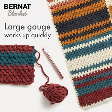 Bernat Blanket BB DEEP SEA Yarn - 2 Pack of 300g/10.5 oz - 100% Polyester - #6 Super Bulky - 220 Yards - Knitting/Crochet - Image 3