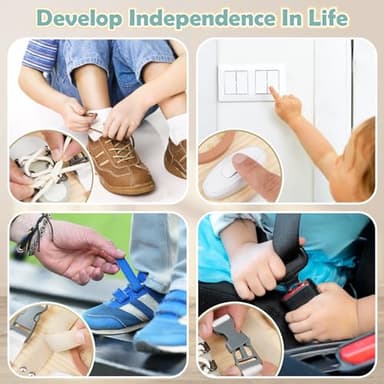 Joyreal Montessori Busy Board for Toddlers - Wooden Sensory Board Activity Board for Fine Motor Skills, Travel Baby Busy Board Sensory Toys for Kids - Image 5