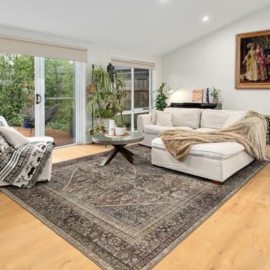 Domitapis Area Rug 5×7, Large Vintage Boho Rug,Ultra-Soft Low Pile, Washable, Non Slip,Stain Resistant, Printed Carpet for Living Room Bedrooms Playroom Office Kitchen,Oat/Antiquity - Image 5