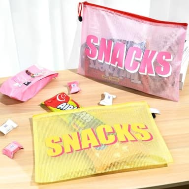 Aileam 4PCS Snack Bag for Travel Clear Zipper SnackPouch Waterproof Makeup Cosmetic Bags for Women Girls Clear Pouch for Essentials - Image 6