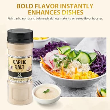 Soeos Garlic Salt 9.5 Ounce(270g), Garlic Salt Seasoning, Non GMO, Gluten Free, Ideal for Adding Flavor to Soups, Breads, Vegetables, Meats and More - Image 7