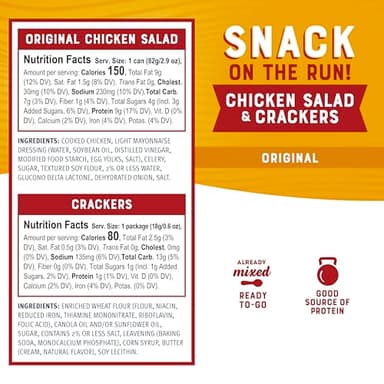 Bumble Bee Snack on the Run Chicken Salad with Crackers Kit, 3.5 oz (Pack of 12) - Ready to Eat, Spoon Included - Shelf Stable & Convenient Protein Snack - Image 3