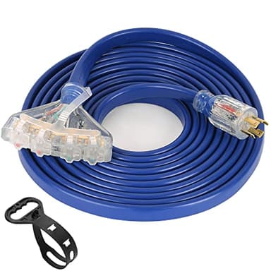 S7 25 Feet Heavy Duty Generator Adaptor Extension Cord,Locking Cord,NEMA L14-30P/Four 5-20R, 4 Prong 10 Gauge Flexible Generator Cable - Image 1