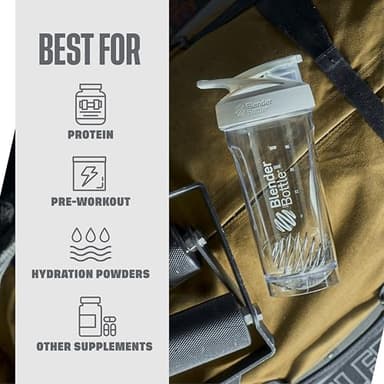 BlenderBottle Strada Tritan Shaker Bottle with Locking Lid, 28-Ounce, White - Image 5