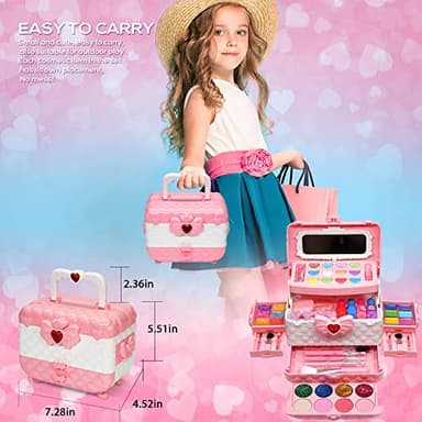 Kids Makeup Sets for Girls - Kids Makeup Sets for Girls 3-4,Play Make Up Kit,Maquillaje para Niñas, Best Toys for Little Girl,Princess Toddler Kid Stuff, Ages456789 10-12 Year Old Girl Birthday Gifts - Image 5