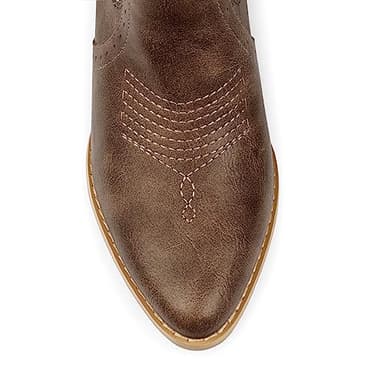 Zzheels Women Mid-calf Cowboy Boots Pointy Toe Boot Embroidered Western Cowgirl Boots Chunky Heels Brown US8.5 - Image 3