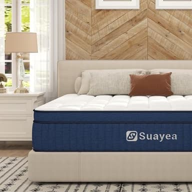SUAYEA King Size Mattress, 12 Inch King Mattress in a Box, Medium Firm Pocket Spring and Gel Memory Foam for Superior Comfort, Pressure Relief, Strong Edge Support - Image 9