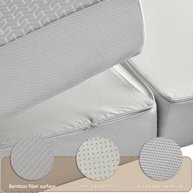 Folding Mattress Twin,6 inch Memory Foam Tri Fold,Portable Bed with Washable Cover, Guest Bed Portable Foldable Mattress Topper for Camping, Road Trip,Travel(38"×75"×6") - Image 7