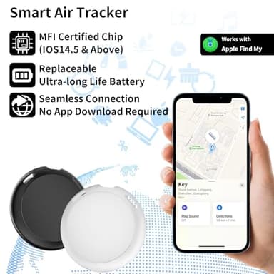 2 Pack GPS Trackers for Vehicles Work with Find My (iOS Only) Real Time Mini Car Item Finder Global Coverage Hidden Car Locator Tracking Device No Monthly Fee or Subscription No SIM Card Required - Image 3